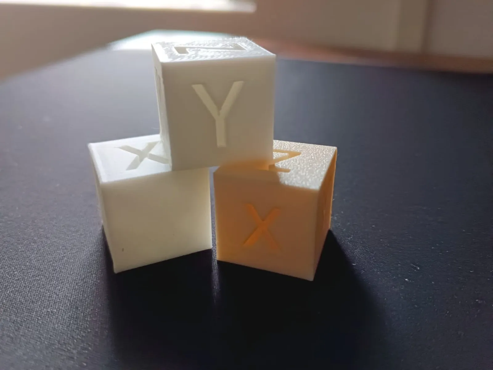 Calibration cubes, 3D printed