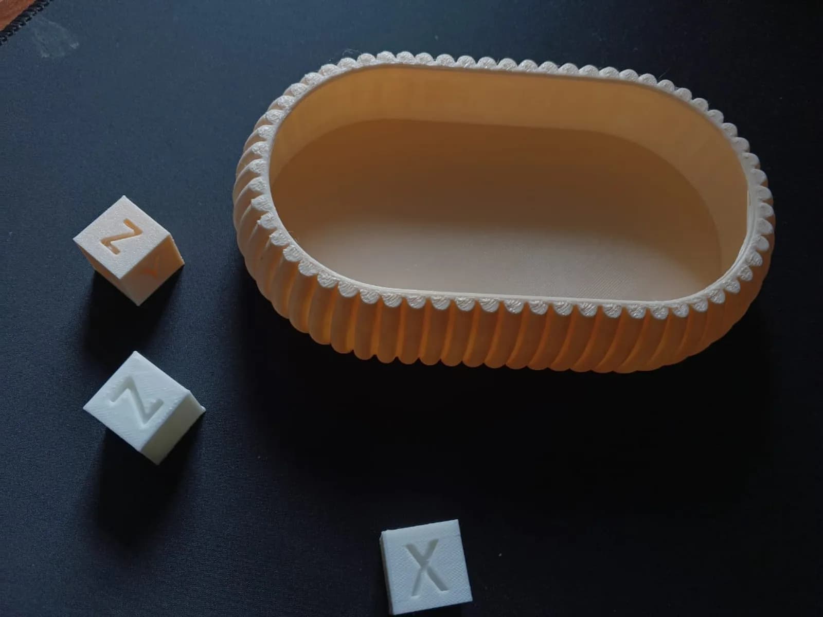 Oval tray, 3D printed